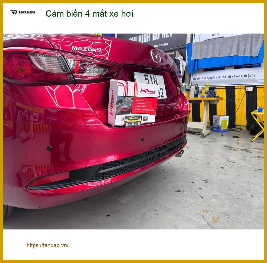 Anh Minh lắp cảm biến 4 mắt xe hơi Hyundai Accent tại Hóc Môn ảnh thực tế 2