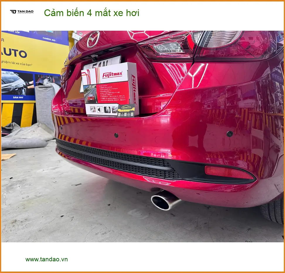 Chị Thảo lắp Cảm biến 4 mắt xe hơi Mitsubishi Attrage Quận 9 lùi xe an toàn ảnh thực tế 2