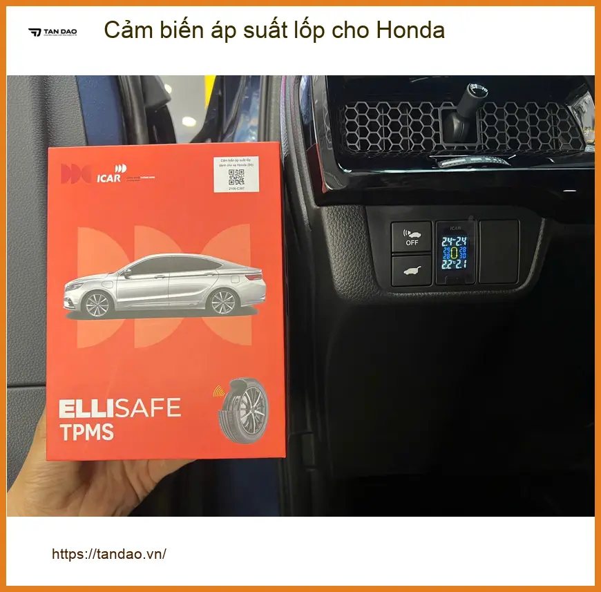 Chị Mai Anh lắp cảm biến áp suất lốp Honda CR-V tại Quận Quận 12, lái xe an toàn ảnh thực tế 3