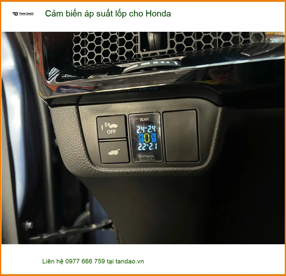 Chị Mai Anh lắp cảm biến áp suất lốp Honda CR-V tại Quận Quận 12, lái xe an toàn ảnh thực tế 4