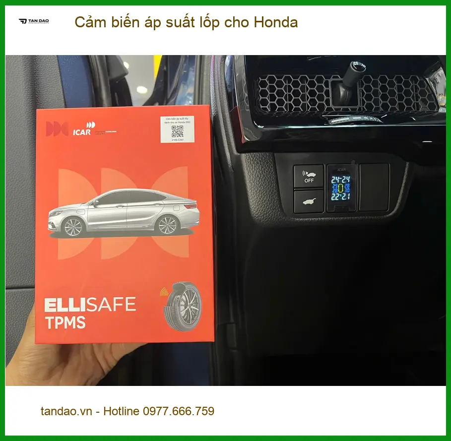 Chú Dũng lắp cảm biến áp suất lốp cho Honda CRV tại Quận 6 để theo dõi an toàn ảnh thực tế 4