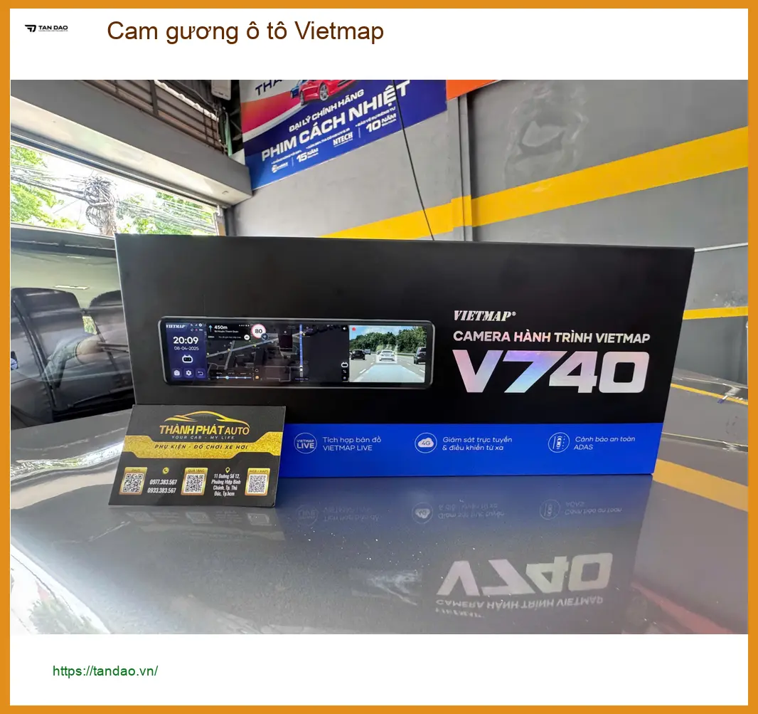 Cô Lành lắp cam gương Vietmap cho Honda CR-V tại Quận 6 cải thiện tầm nhìn đêm.