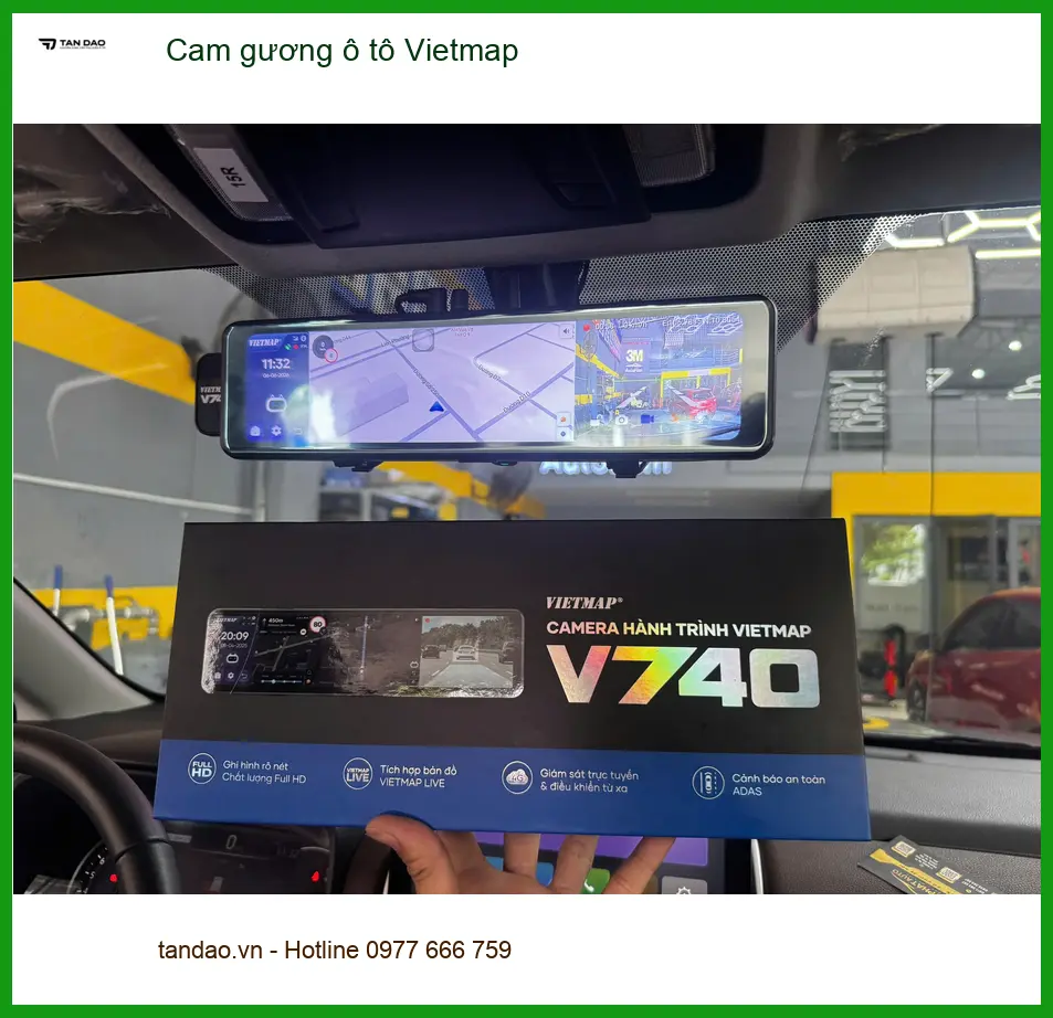 Cô Lành lắp cam gương Vietmap cho Honda CR-V tại Quận 6 cải thiện tầm nhìn đêm. ảnh thực tế 2