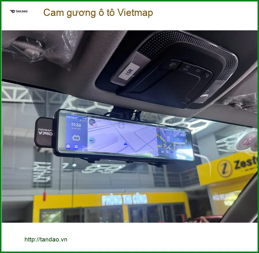 Cô Lành lắp cam gương Vietmap cho Honda CR-V tại Quận 6 cải thiện tầm nhìn đêm. ảnh thực tế 4