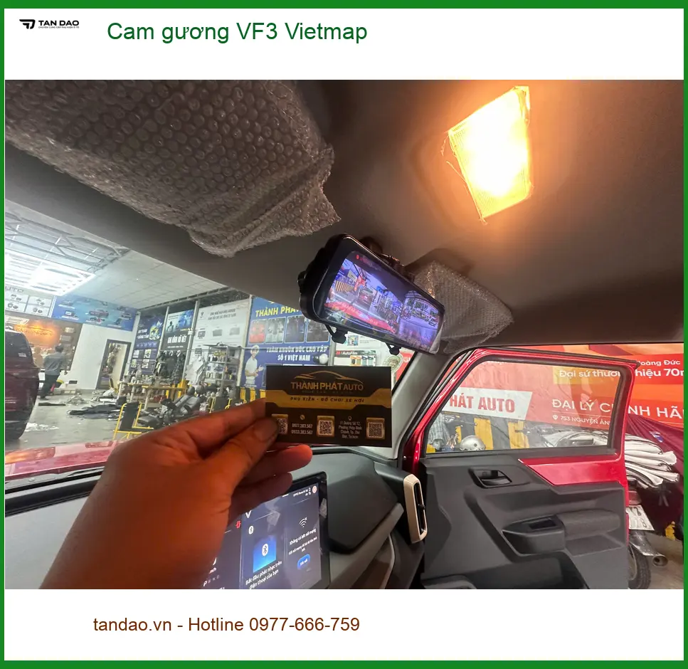 Anh Khánh lắp camera gương Vietmap cho VinFast VF3 tại Quận 6 để an tâm lái xe đường đông ảnh thực tế 4
