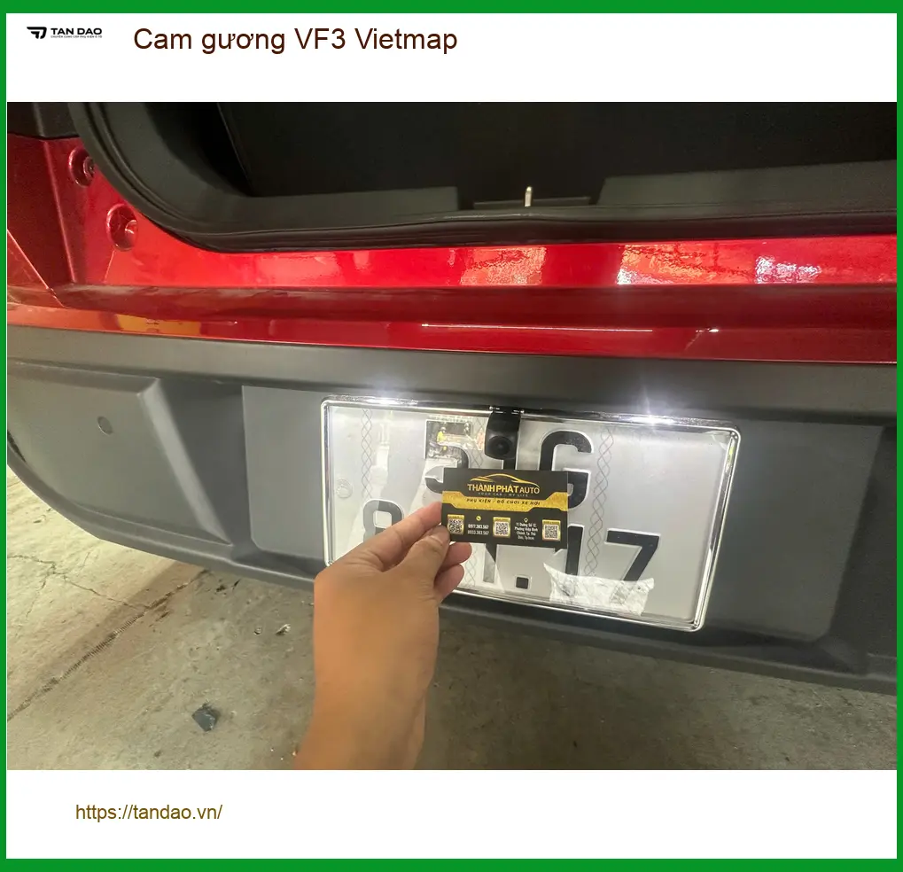 Chị Mai Anh lắp cam gương Vietmap cho VinFast VF3 tại Quận 7 để lái xe an toàn hơn ảnh thực tế 2
