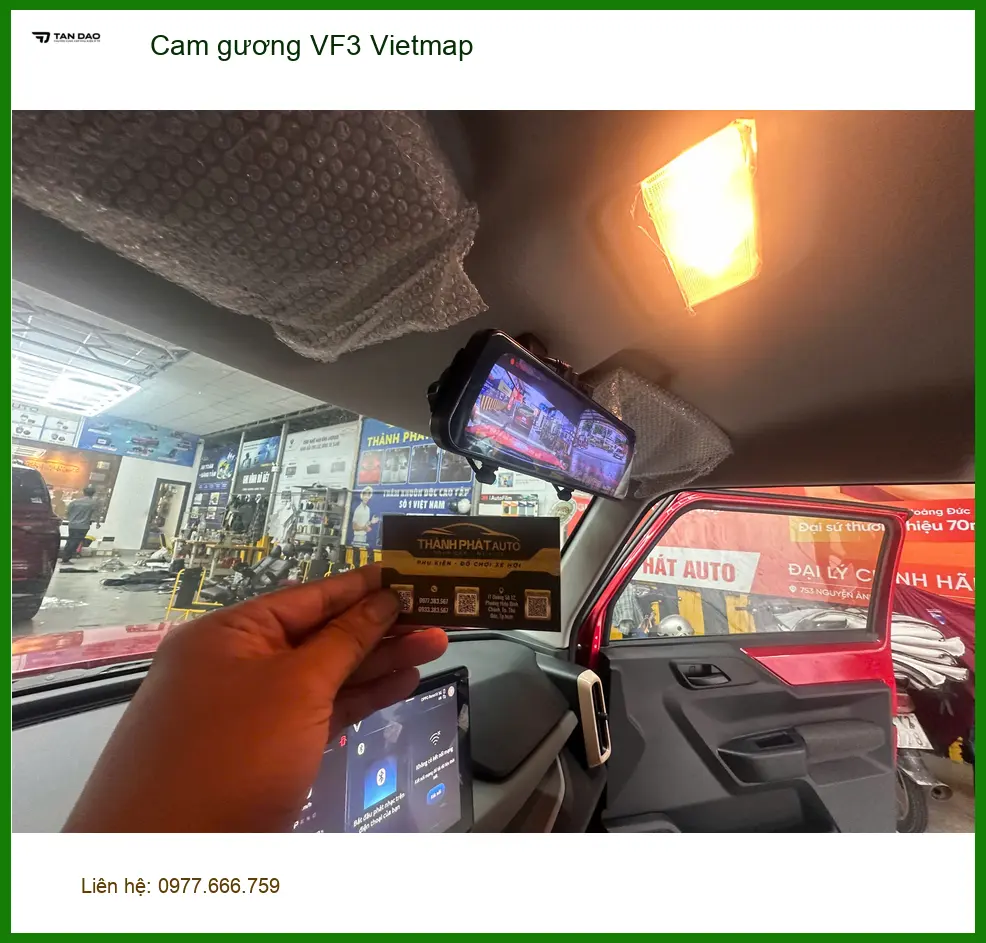 Chú Bình lắp Cam gương Vietmap cho VinFast VF3 tại Quận Thủ Đức ảnh thực tế 4