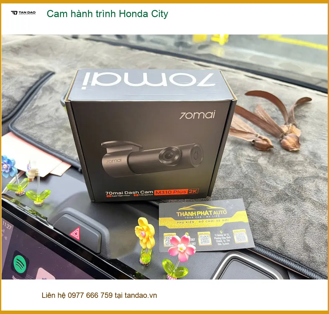 Anh Khang lắp cam hành trình Honda City tại Thủ Đức để ghi lại hành trình