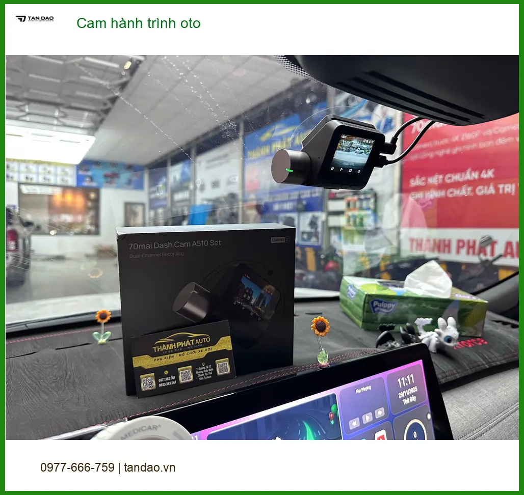 Anh Quang lắp cam hành trình ô tô Mazda CX-5 tại Quận 12 để ghi lại hành trình rõ nét