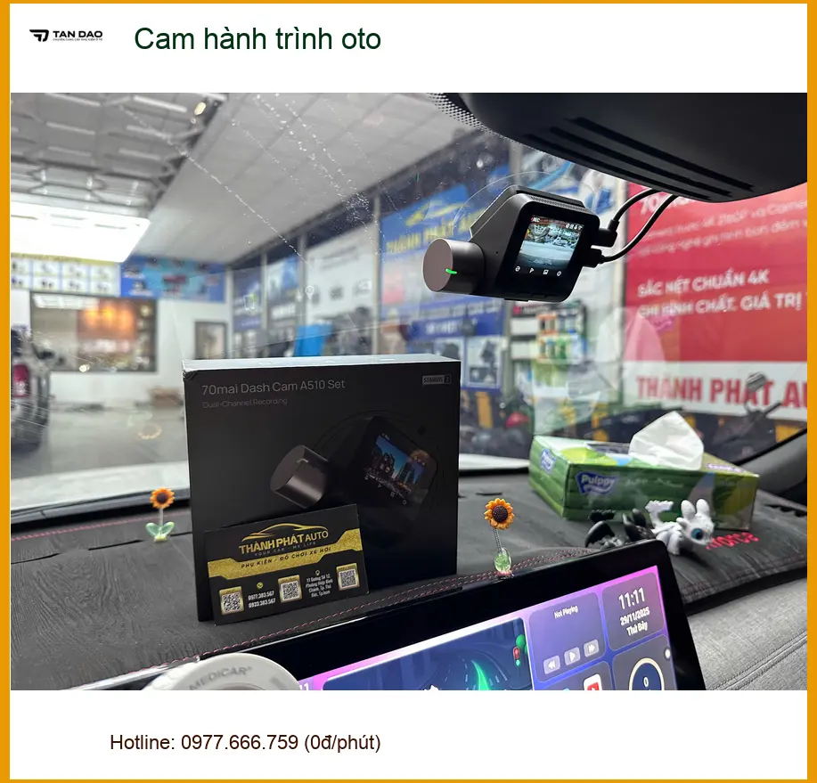 Anh Tuấn Kiệt lắp cam hành trình oto Honda CRV tại Quận 3 đảm bảo an toàn ảnh thực tế 2
