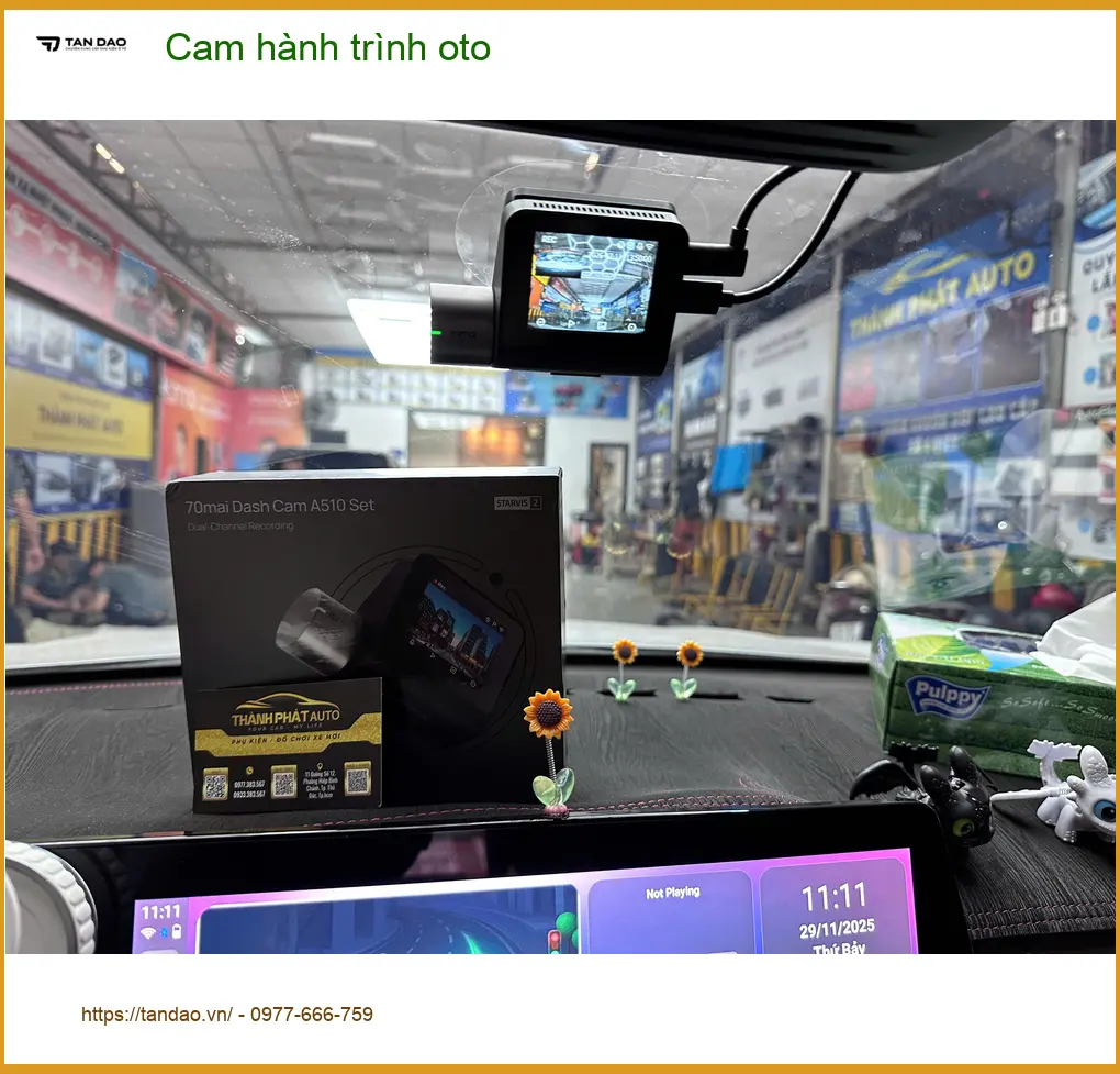 Anh Tuấn Kiệt lắp cam hành trình oto Honda CRV tại Quận 3 đảm bảo an toàn ảnh thực tế 5