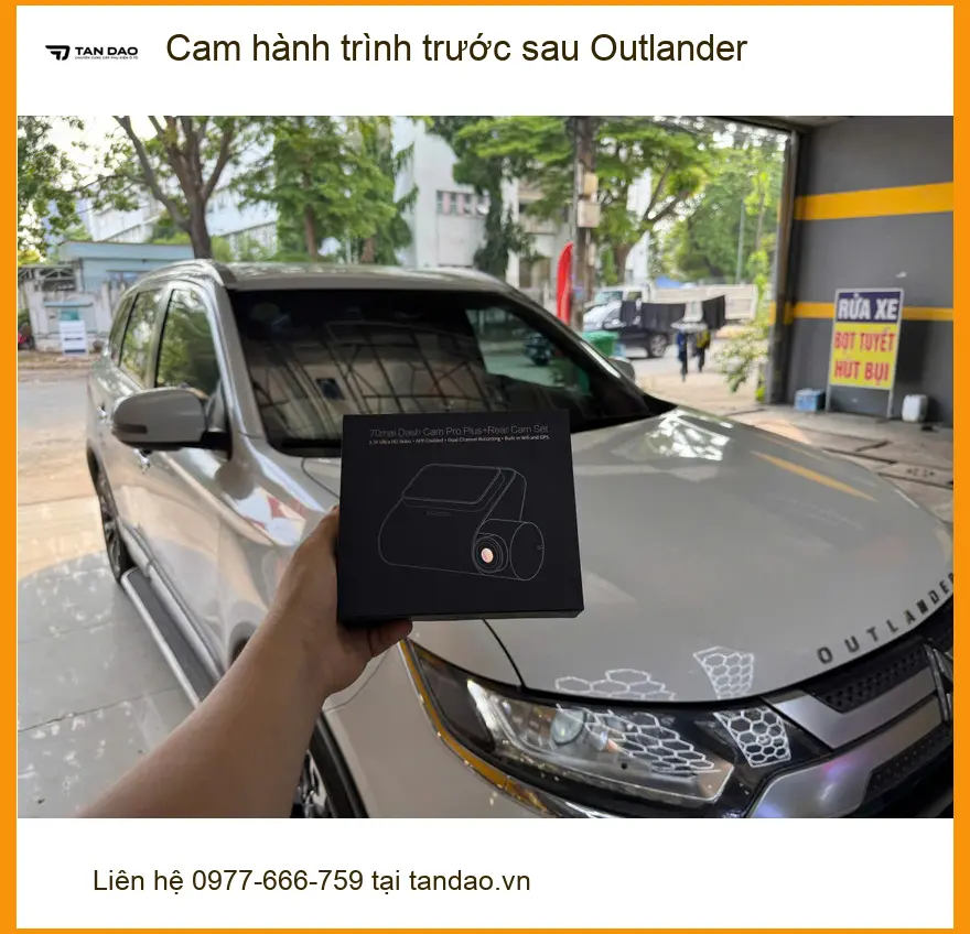 Chị Diệp lắp cam hành trình trước sau Outlander tại Quận 10 để an tâm hơn khi di chuyển ảnh thực tế 3