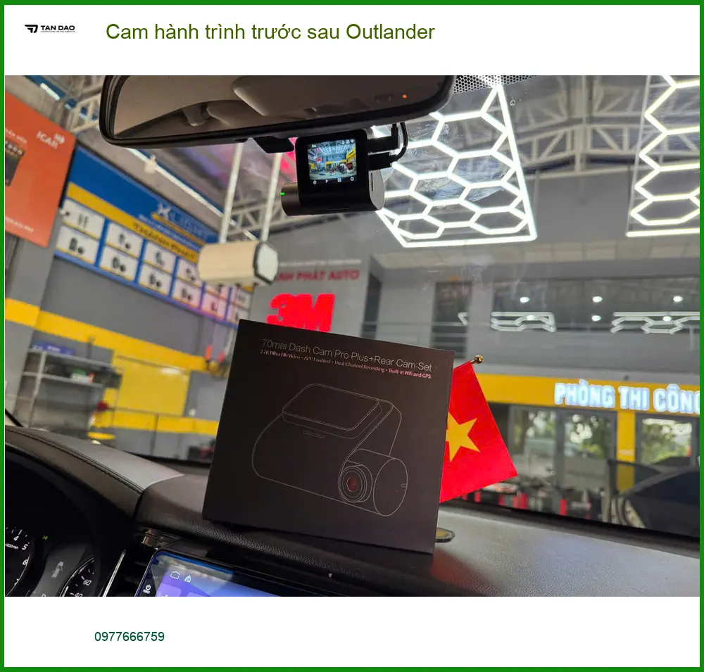 Dịch vụ gắn cam hành trình trước sau Outlander chính hãng Quận Thủ Đức ảnh thực tế 5