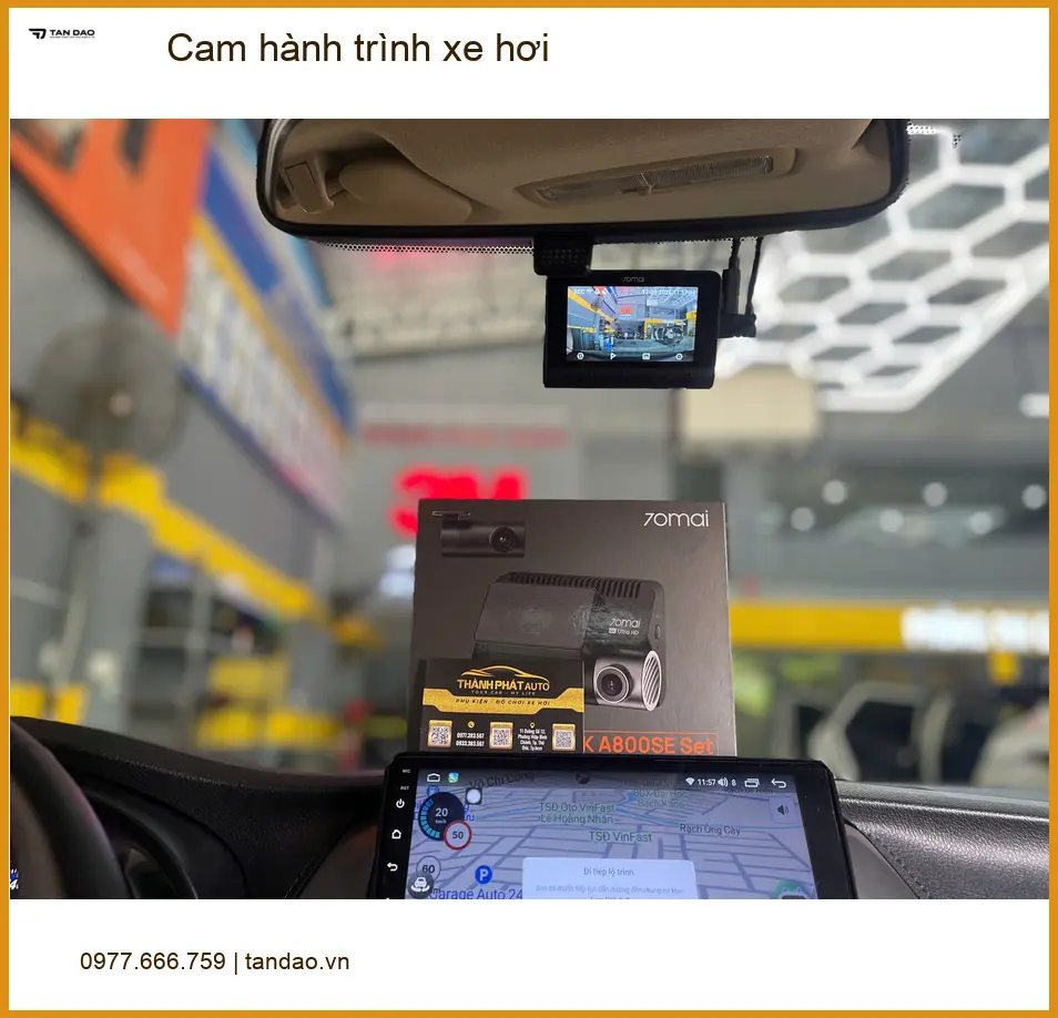 Chị Thanh Thúy lắp cam hành trình VinFast Lux A2.0 tại Hóc Môn an tâm lái ảnh thực tế 3