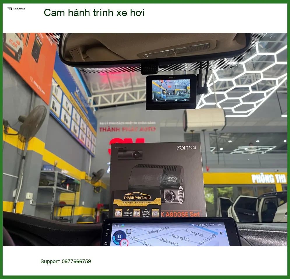 Chị Thanh Thúy lắp cam hành trình VinFast Lux A2.0 tại Hóc Môn an tâm lái ảnh thực tế 4