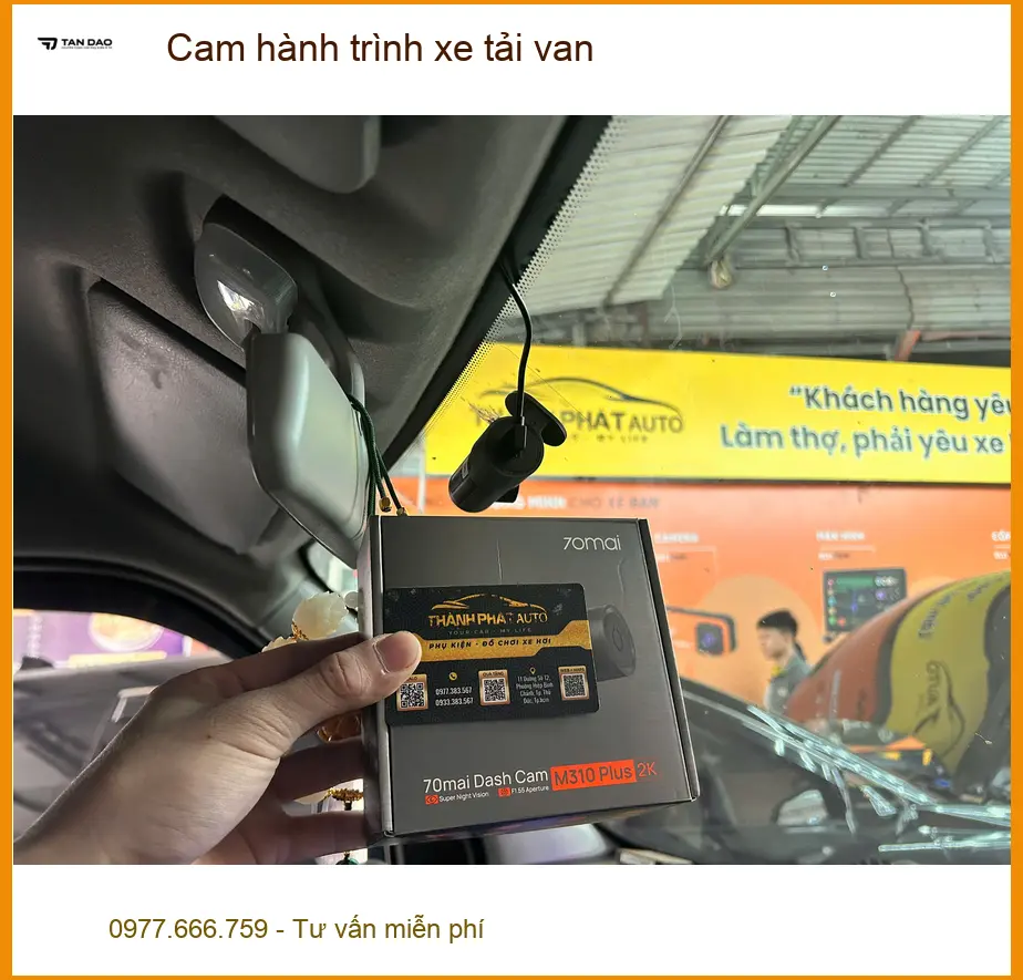 Ông Bảy lắp cam hành trình xe tải van Hyundai H150 tại Thủ Đức, sợ va quẹt ảnh thực tế 3