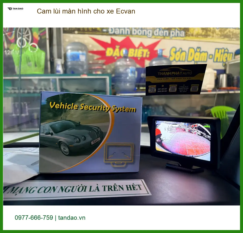 Chị Thảo lắp cam lùi màn hình cho xe Ecvan hay đi hẻm ở Quận Tân Bình ảnh thực tế 4