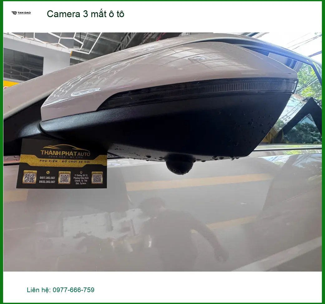 Anh Tấn lắp Camera 3 mắt ô tô cho Honda CRV tại Quận 9 để dễ quan sát