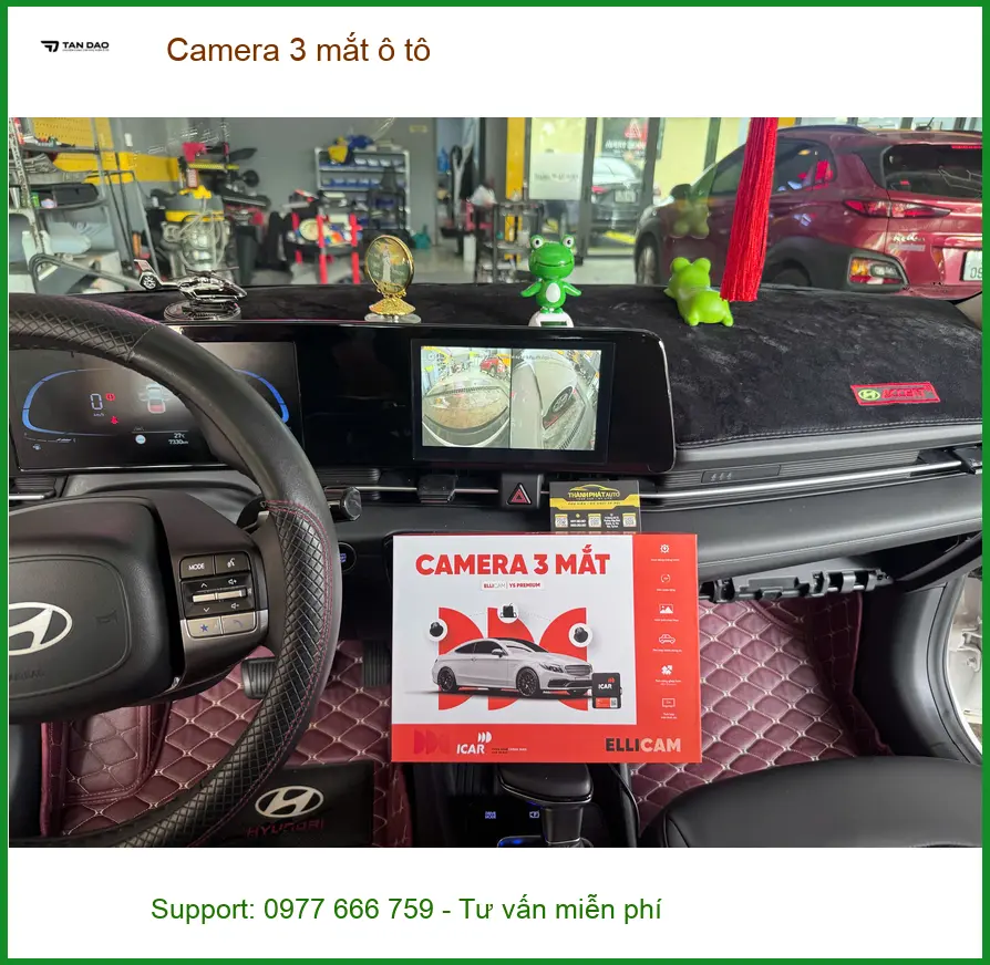 Anh Tấn lắp Camera 3 mắt ô tô cho Honda CRV tại Quận 9 để dễ quan sát ảnh thực tế 3