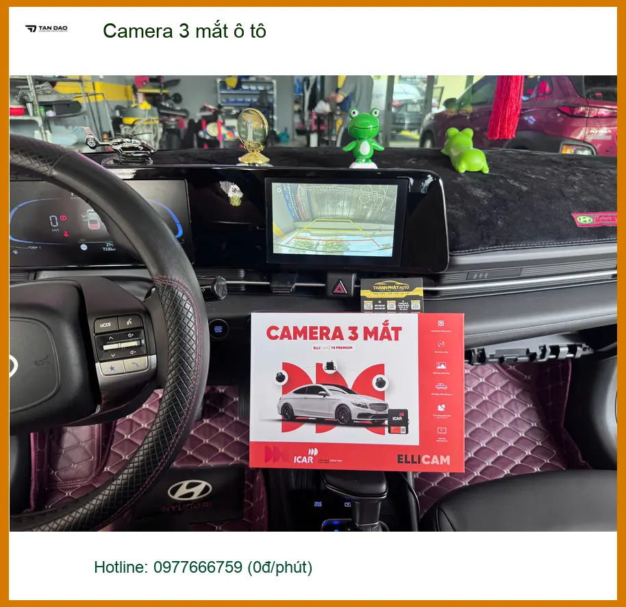 Anh Tấn lắp Camera 3 mắt ô tô cho Honda CRV tại Quận 9 để dễ quan sát ảnh thực tế 5
