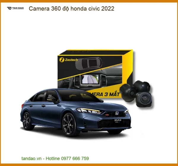Camera 360 độ Honda Civic 2022 - Địa Chỉ Lắp Đặt Chính Hãng TPHCM