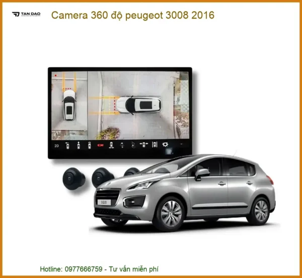Camera 360 độ Peugeot 3008 2016 - Trung Tâm Nâng Cấp Uy Tín TPHCM