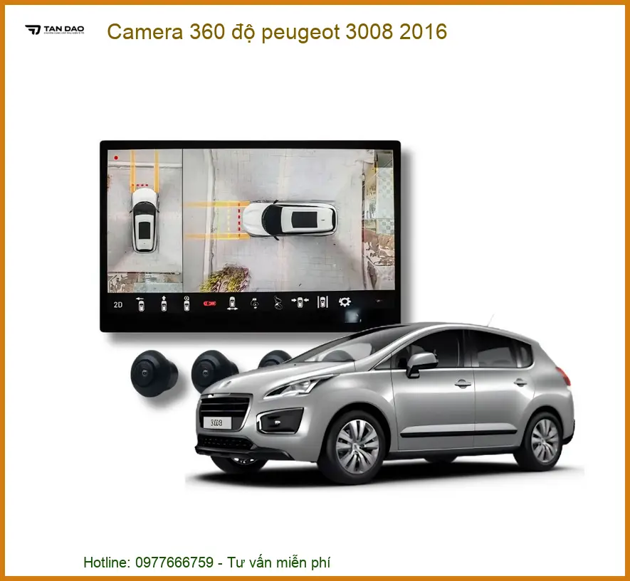 Camera 360 độ Peugeot 3008 2016 - Trung Tâm Nâng Cấp Uy Tín TPHCM