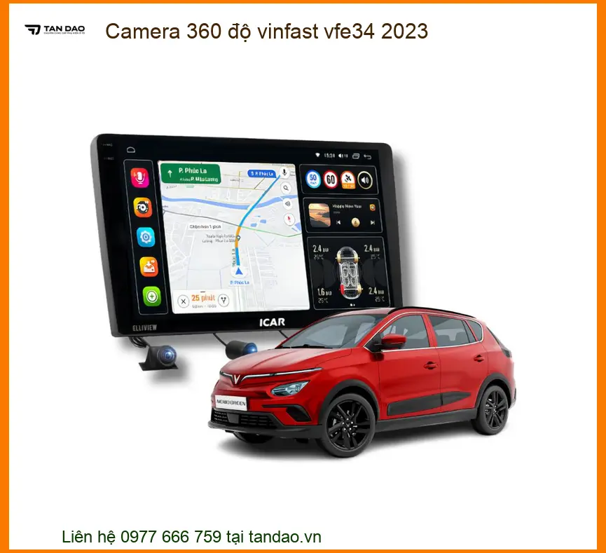Camera 360 độ Vinfast VF e34 2023 - Địa Chỉ Lắp Đặt Chính Hãng TPHCM