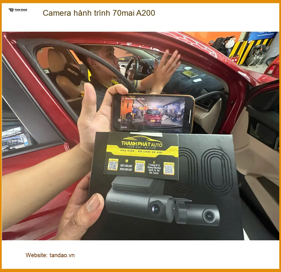 Anh Quân lắp Camera hành trình 70mai A200 cho Kia Carnival tại Quận 2 ảnh thực tế 5
