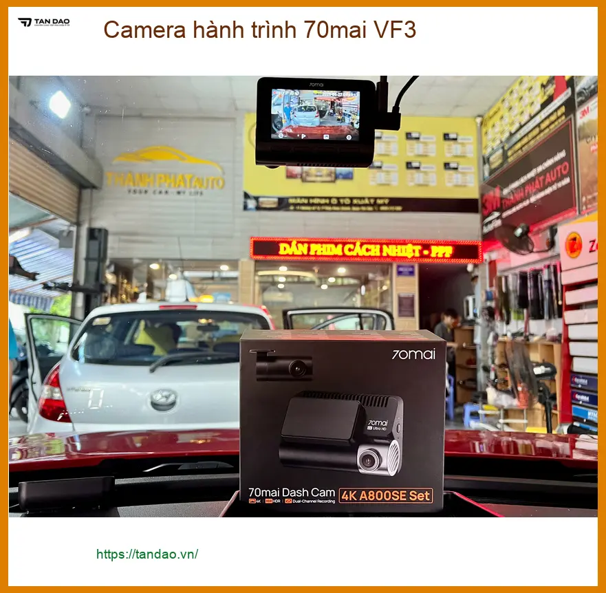 Anh Tấn lắp Camera hành trình 70mai cho VinFast VF3 tại Quận Tân Bình
