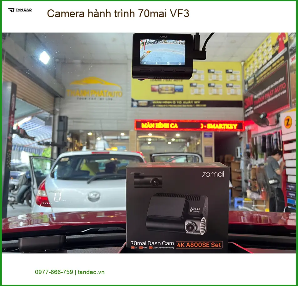 Anh Tấn lắp Camera hành trình 70mai cho VinFast VF3 tại Quận Tân Bình ảnh thực tế 4