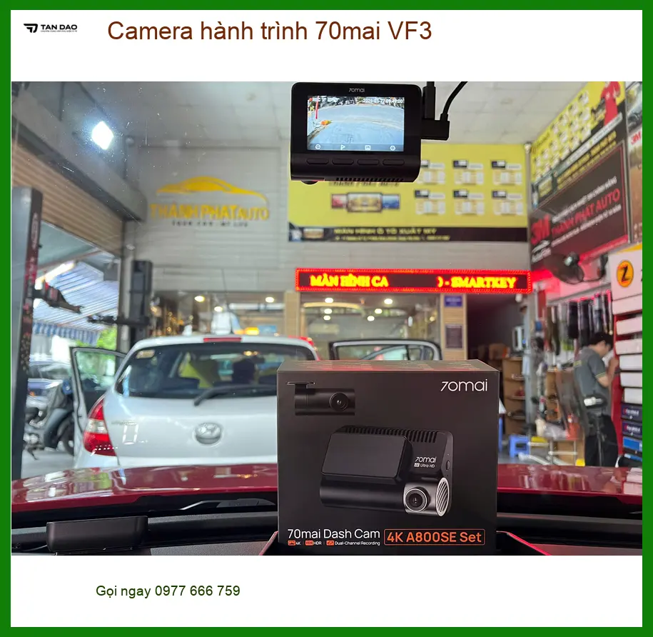 Anh Dũng lắp Camera hành trình 70mai VF3 cho VinFast Lux A2.0 tại Quận 1 ảnh thực tế 2
