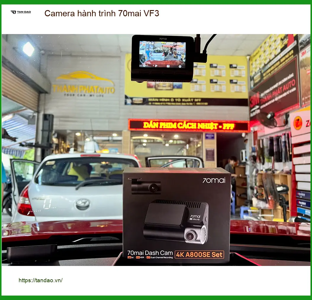 Đơn vị lắp Camera hành trình 70mai VF3 cho xe Chú Phước tại Quận 3 ảnh thực tế 3