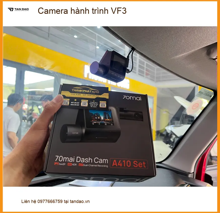Anh Khải lắp Camera hành trình VinFast VF3 tại Quận Thủ Đức để ghi lại hành trình rõ nét.