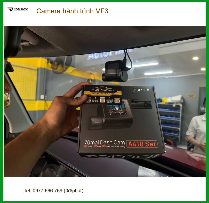 Anh Khải lắp Camera hành trình VinFast VF3 tại Quận Thủ Đức để ghi lại hành trình rõ nét. ảnh thực tế 2