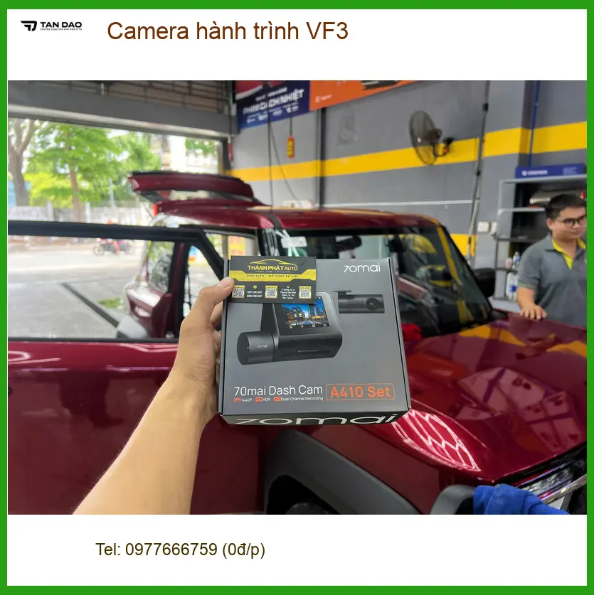 Anh Minh lắp camera hành trình VinFast VF3 tại Nhà Bè an toàn hơn