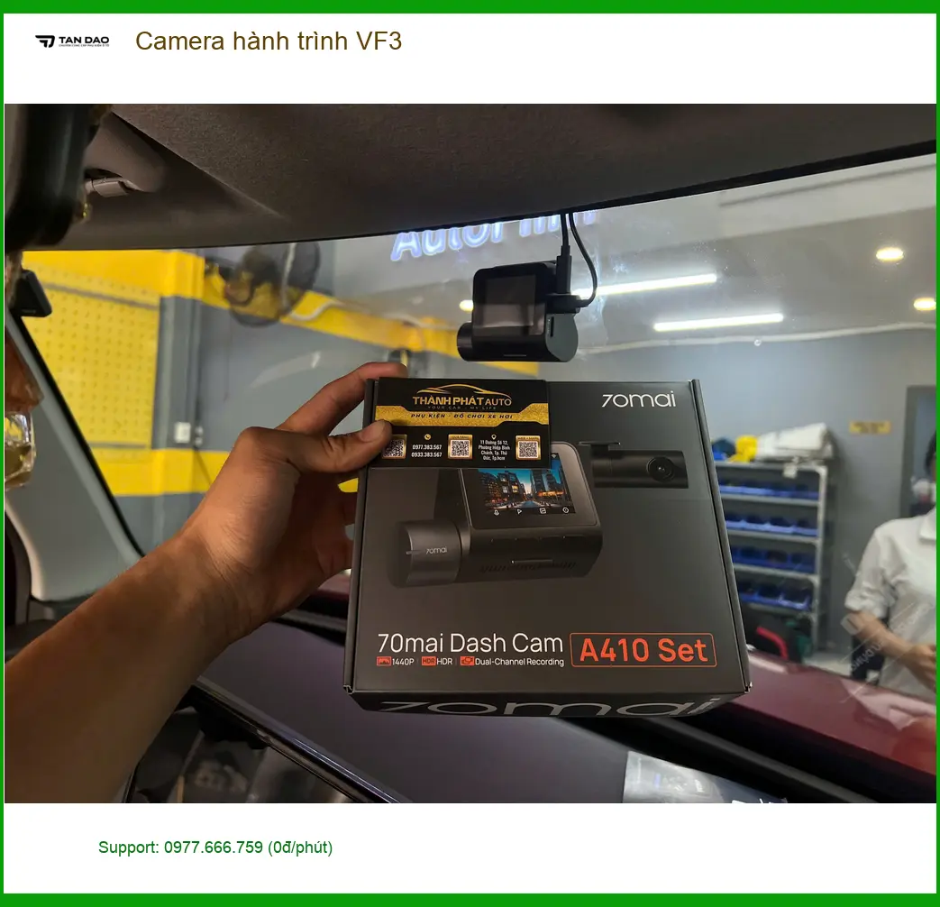 Anh Khải lắp Camera hành trình VF3 tại Hóc Môn cho hành trình an toàn hơn