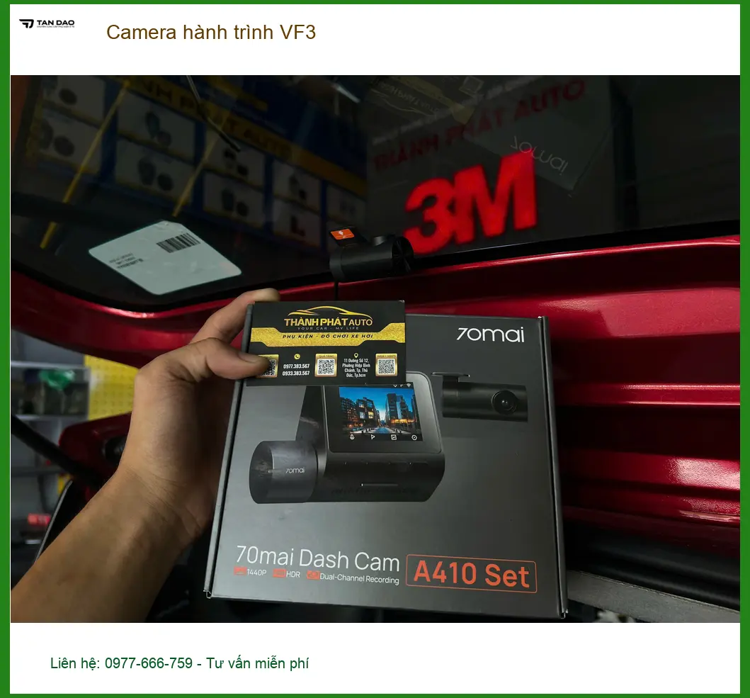 Anh Lâm lắp Camera hành trình VF3 tại Bình Thạnh sau vụ va quẹt nhỏ ảnh thực tế 2