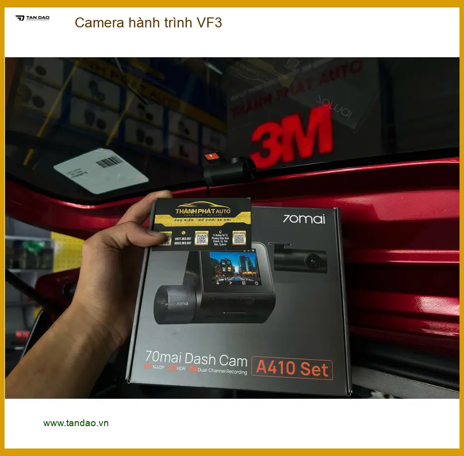 Anh Long lắp Camera hành trình cho VinFast VF3 ở Quận 5 để an tâm lái xe