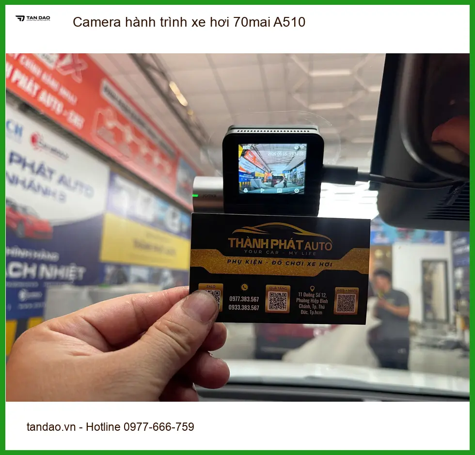 Anh Cường lắp Camera hành trình 70mai A510 cho Toyota Fortuner tại Quận 4 ảnh thực tế 2