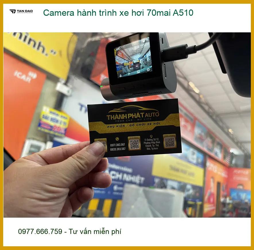 Anh Phước lắp Camera hành trình 70mai A510 cho Kia Carnival ở Quận 7 ảnh thực tế 4