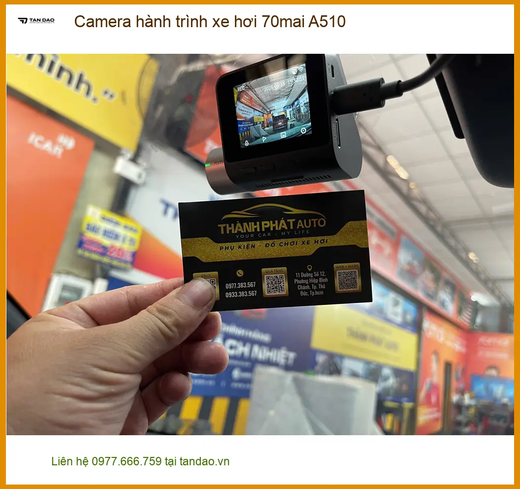 Chị Bích lắp Camera hành trình 70mai A510 cho Ford Everest Quận 1 ảnh thực tế 2