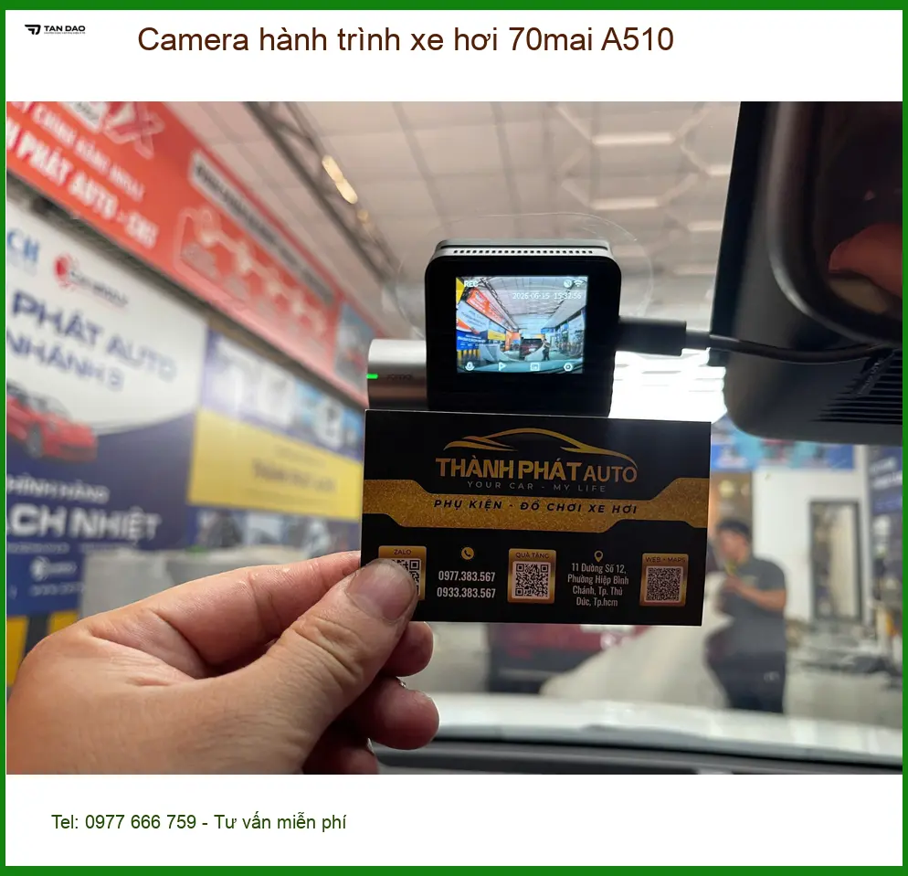 Anh Khải lắp Camera hành trình 70mai A510 cho Honda HR-V tại Phú Nhuận ảnh thực tế 3