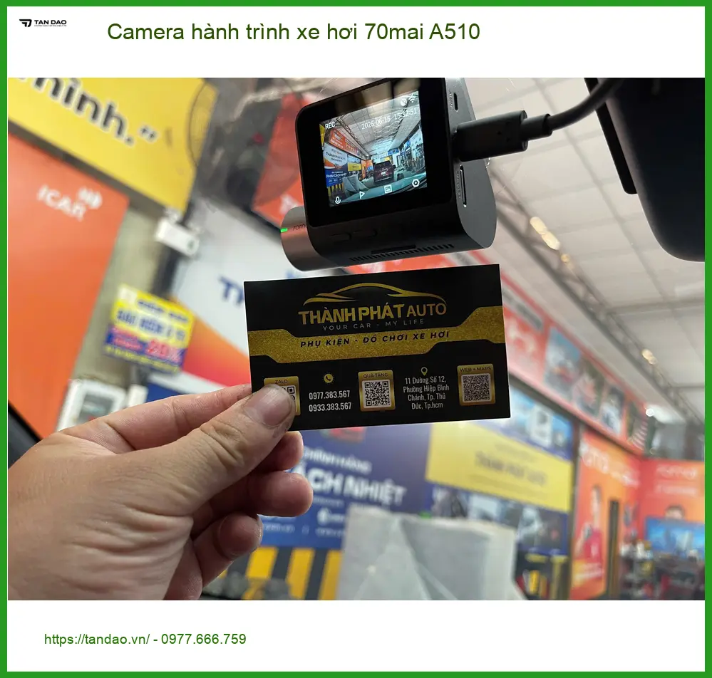 Anh Khải lắp Camera hành trình 70mai A510 cho Honda HR-V tại Phú Nhuận ảnh thực tế 4