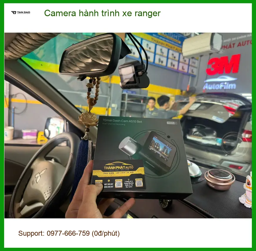 Anh Dũng lắp Camera hành trình xe Ranger ở Quận Tân Bình an toàn ảnh thực tế 3