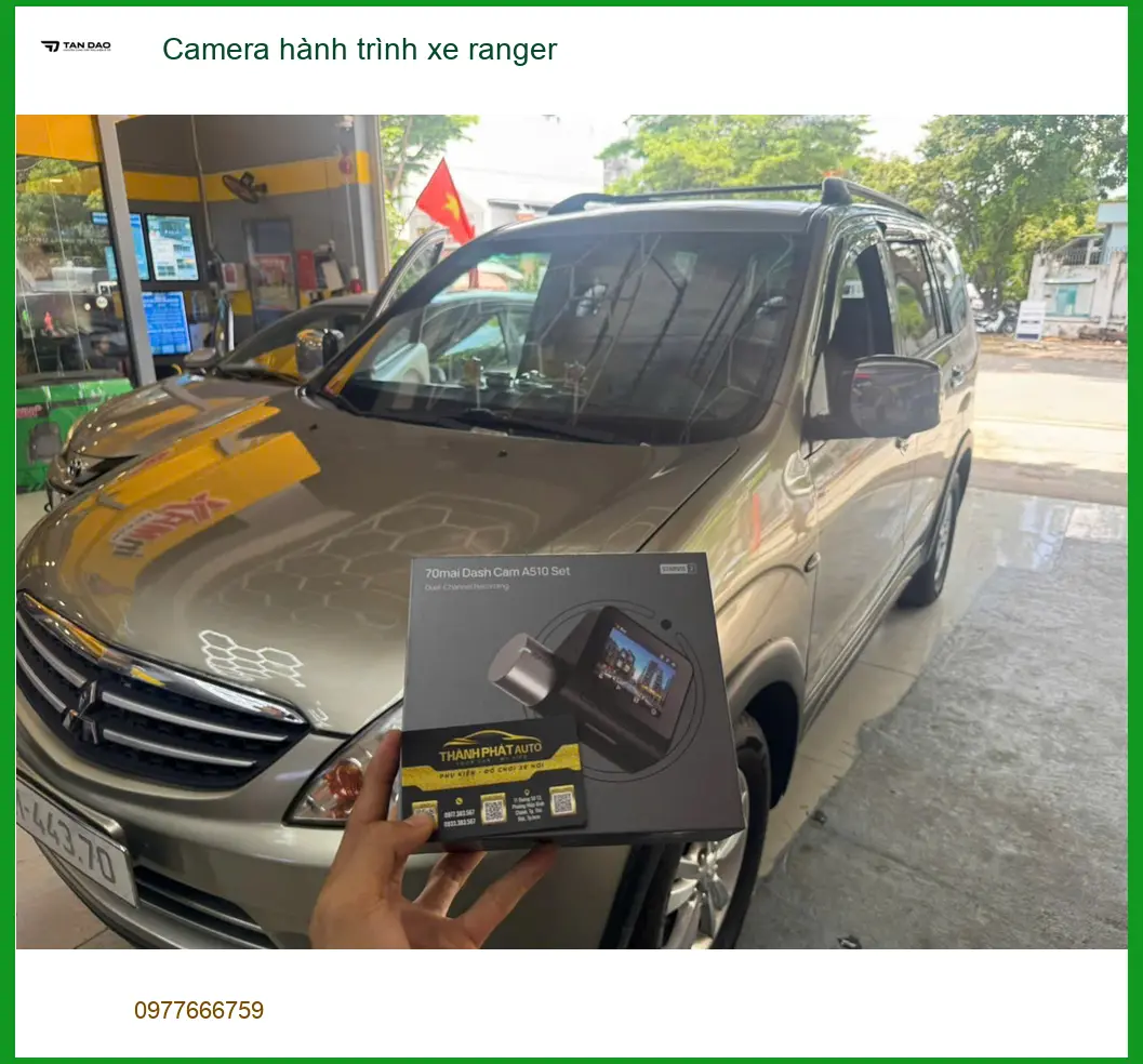 Anh Dũng lắp Camera hành trình xe Ranger ở Quận Tân Bình an toàn ảnh thực tế 4