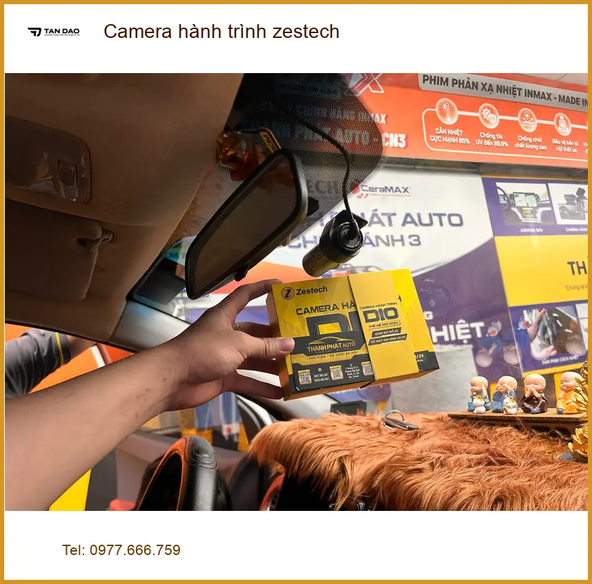Chị Thảo lắp Camera hành trình Zestech cho Hyundai Santa Fe ở Quận 5 ảnh thực tế 3