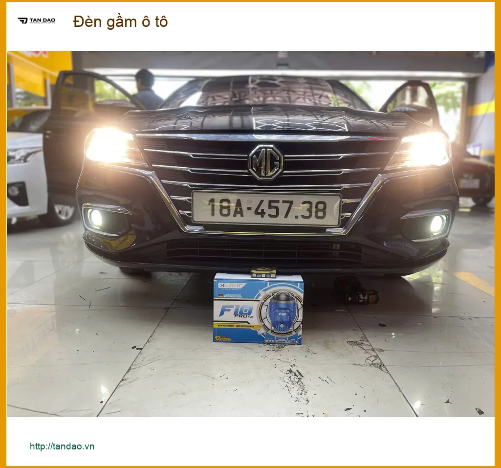 Chị Lan Anh lắp đèn gầm ô tô cho Hyundai Accent ở Thủ Đức vì đèn zin không đủ sáng ảnh thực tế 3
