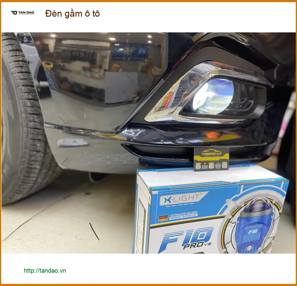 Chị Lan Anh lắp đèn gầm ô tô cho Hyundai Accent ở Thủ Đức vì đèn zin không đủ sáng ảnh thực tế 5