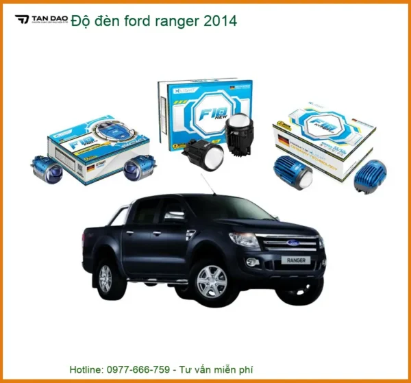 Độ đèn Bi LED Ford Ranger 2014 - Địa Chỉ Lắp Đặt Uy Tín TPHCM